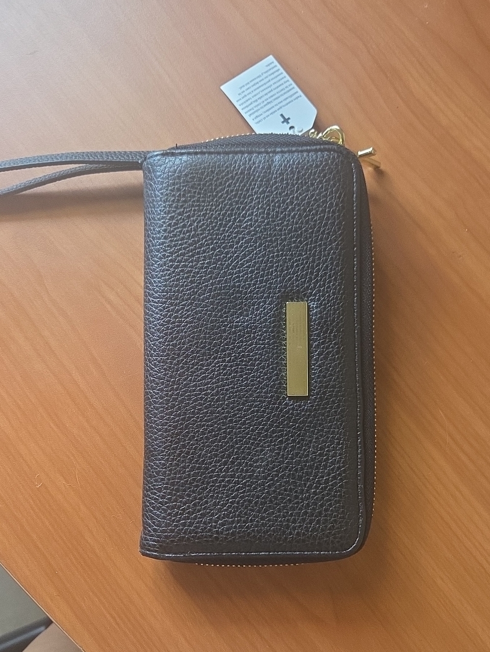 Textured Brown Zip Around Wristlet Wallet Prayer Wear 🙏